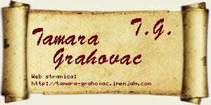 Tamara Grahovac vizit kartica